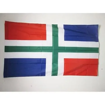 DRAPEAU PROVINCE DE GRONINGUE 150x90cm - DRAPEAU GRONINGAUX AUX PAYS-BAS 90 x 150 cm Fourreau pour hampe
