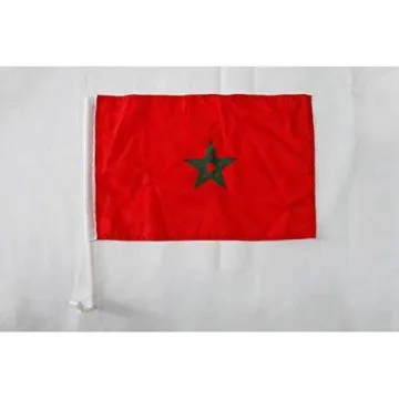 Drapeau de voiture Maroc 45x30cm - Carflag marocain 30 x 45 cm