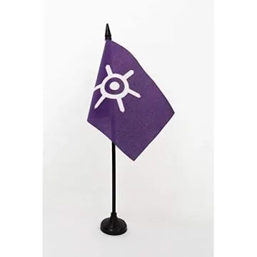DRAPEAU DE TABLE TOKYO 15x10cm - PETIT DRAPEAUX DE BUREAU VILLE DE TOKYO AU JAPON 10 x 15 cm