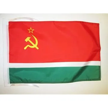 DRAPEAU RÉPUBLIQUE SOCIALISTE SOVIÉTIQUE DE LITUANIE 1940-1990 45x30cm - PAVILLON DE LA RSSL D\'URSS 30 x 45 cm haute qualité