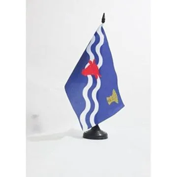 DRAPEAU DE TABLE COMTÍ? DE OXFORDSHIRE 21x14cm - PETIT DRAPEAUX DE BUREAU COUNTY OF OXON. - ANGLETERRE 14 x 21 cm