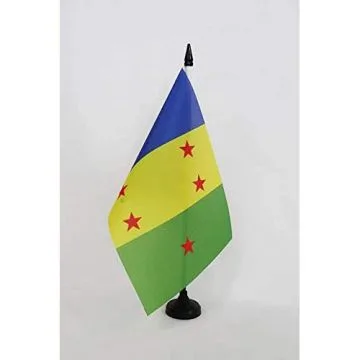 Drapeau de table Ogonis du Nigeria 21x14cm - PETIT Drapeaux DE BUREAU de la communauté Ogoni 14 x 21 cm