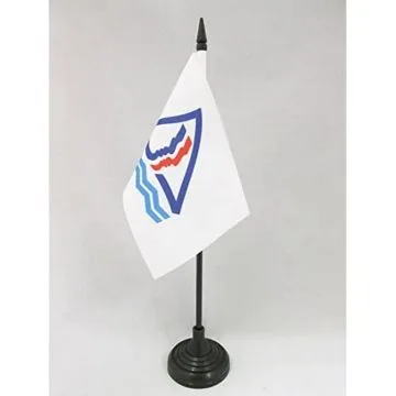DRAPEAU DE TABLE NOUVELLE-CALÉDONIE PROVINCE SUD 15x10cm - PETIT DRAPEAUX DE BUREAU NÉO-CALÉDONIEN 10 x 15 cm