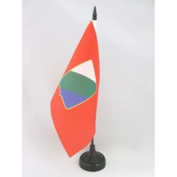 DRAPEAU DE TABLE ABRUZZES 21x14cm - PETIT DRAPEAUX DE BUREAU ABRUZZO - ITALIE 14 x 21 cm