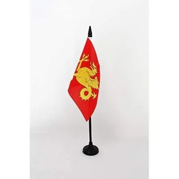DRAPEAU DE TABLE ROYAUME ANGLAIS DU WESSEX 519-927 15x10cm - PETIT DRAPEAUX DE BUREAU DU WESSEX - ANGLETERRE 10 x 15 cm