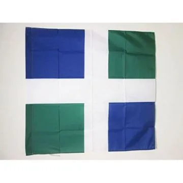 DRAPEAU ORDONNANCE DU RÍ?GIMENT DE LA MARINE 1635-1793 90x90cm - DRAPEAU 11E RÍ?GIMENT D\'INFANTERIE 90 x 90 cm Fourreau pour hampe