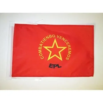 DRAPEAU ARMÉE POPULAIRE DE LIBÉRATION DE COLOMBIE 45x30cm - PAVILLON DE L\'EPL COLOMBIEN 30 x 45 cm haute qualité