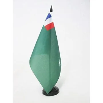 DRAPEAU DE TABLE TOGO FRANÍ?AIS 1916-1960 21x14cm - PETIT DRAPEAUX DE BUREAU TOGOLAND ORIENTAL - FRANCE COLONIALE 14 x 21 cm