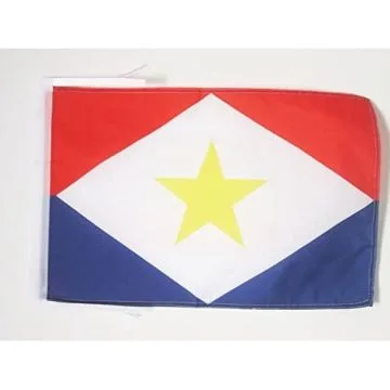 DRAPEAU SABA 45x30cm - PAVILLON NÉERLANDAIS - PAYS-BAS 30 x 45 cm haute qualité
