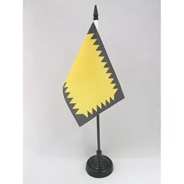 DRAPEAU DE TABLE COCHINCHINE AVANT 1945 15x10cm - PETIT DRAPEAUX DE BUREAU VIETNAM ANCIEN 10 x 15 cm
