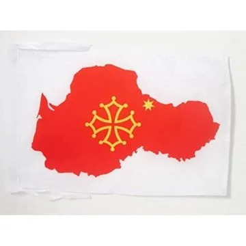 DRAPEAU OCCITANIE CARTE 45x30cm - PAVILLON OCCITAN - FRANCE 30 x 45 cm haute qualité