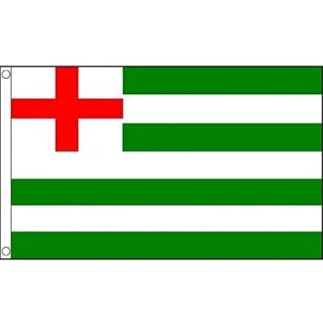 DRAPEAU ROYAUME-UNI STRIPED ENSIGN VERT ET BLANC 150x90cm - DRAPEAU NAVY BRITANNIQUE 90 x 150 cm - DRAPEAUX
