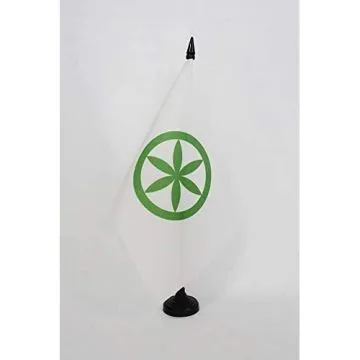 Drapeau de table Padanie indépendantiste 21x14cm - PETIT Drapeaux DE BUREAU de l\'Italie du Nord 14 x 21 cm
