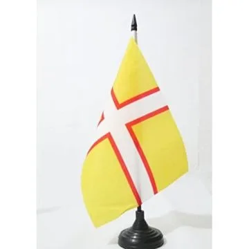 DRAPEAU DE TABLE COMTÍ? DE DORSET 21x14cm - PETIT DRAPEAUX DE BUREAU COUNTY OF DORSET - ANGLETERRE 14 x 21 cm