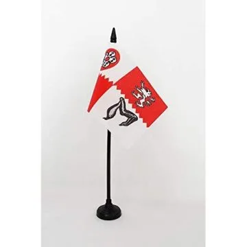DRAPEAU DE TABLE COMTÉ DE LEICESTERSHIRE 15x10cm - PETIT DRAPEAUX DE BUREAU COUNTY OF LEICS. - ANGLETERRE 10 x 15 cm