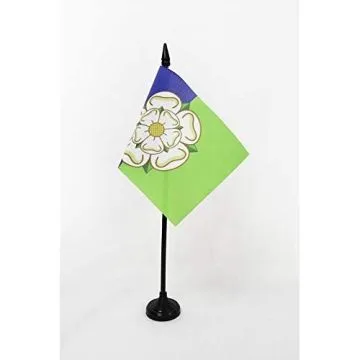 DRAPEAU DE TABLE AUTORITÉ UNITAIRE DU YORKSHIRE DE L\'EST 15x10cm - PETIT DRAPEAUX DE BUREAU EAST RIDING OF YORKSHIRE - ANGLETERRE 10 x 15 cm