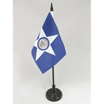 DRAPEAU DE TABLE HOUSTON 15x10cm - PETIT DRAPEAUX DE BUREAU VILLE DE HOUSTON - TEXAS 10 x 15 cm