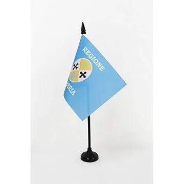 DRAPEAU DE TABLE CALABRE 15x10cm - PETIT DRAPEAUX DE BUREAU CALABRAIS - CALABRIA - ITALIE 10 x 15 cm