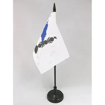 DRAPEAU DE TABLE NOUVELLE-CALÉDONIE PROVINCE NORD 15x10cm - PETIT DRAPEAUX DE BUREAU NÉO-CALÉDONIEN 10 x 15 cm