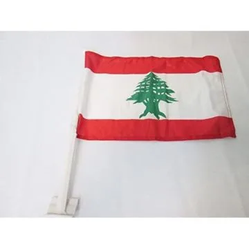 Drapeau de voiture LIBAN 45x30cm en maille bloquée - Carflag LIBANAIS 30 x 45 cm