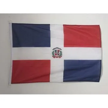 DRAPEAU RÍ?PUBLIQUE DOMINICAINE 150x90cm - DRAPEAU DOMINICAIN 90 x 150 cm Spécial Extérieur - DRAPEAUX