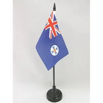DRAPEAU DE TABLE QUEENSLAND 15x10cm - PETIT DRAPEAUX DE BUREAU AUSTRALIEN - AUSTRALIE 10 x 15 cm