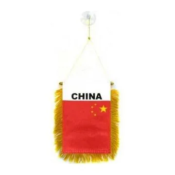 FANION CHINE 15x10cm - Mini drapeau CHINOIS 10 x 15 cm spécial voiture - Bannière