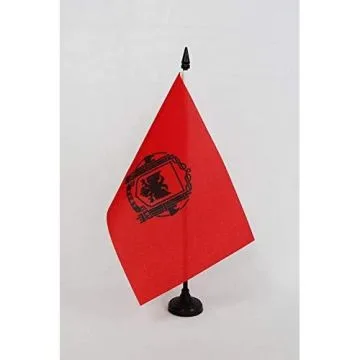 Drapeau de table Royaume albanais 1939-1944 21x14cm - PETIT Drapeaux DE BUREAU royal d\'Albanie 14 x 21 cm