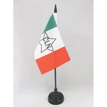 DRAPEAU DE TABLE ITALIE COMITÉ DE LIBÉRATION NATIONAL 15x10cm - PETIT DRAPEAUX DE BUREAU ITALIEN RÉSISTANCE - CLN 10 x 15 cm