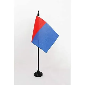 DRAPEAU DE TABLE CATANE 15x10cm - PETIT DRAPEAUX DE BUREAU CATANIA EN SICILE 10 x 15 cm