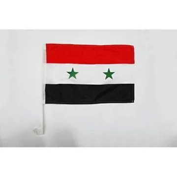 Drapeau de voiture Syrie 45x30cm - Carflag syrien 30 x 45 cm