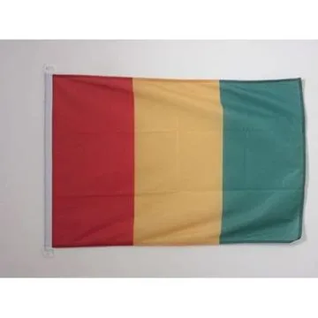PAVILLON NAUTIQUE GUINÍ?E 45x30cm - DRAPEAU DE BATEAU GUINÍ?EN 30 x 45 cm