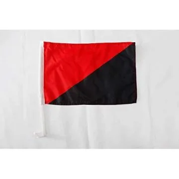 Drapeau de voiture Anarcho-syndicalisme 45x30cm - Carflag anarchique - Anarchie 30 x 45 cm