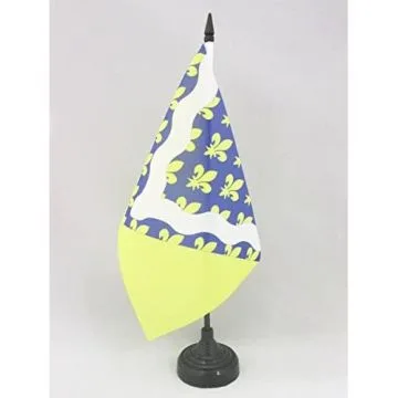 DRAPEAU DE TABLE VAL-DE-MARNE 21x14cm - PETIT DRAPEAUX DE BUREAU DÉPARTEMENT FRANÇAIS - ÎLE-DE-FRANCE 14 x 21 cm