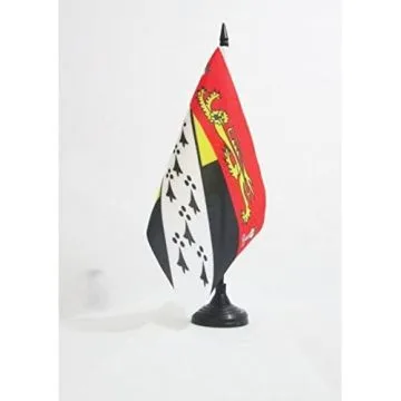 DRAPEAU DE TABLE COMTÍ? DE NORFOLK 21x14cm - PETIT DRAPEAUX DE BUREAU COUNTY OF NORFOLK - ANGLETERRE 14 x 21 cm