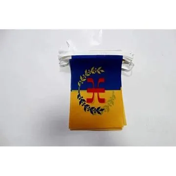 Guirlande Drapeau Kabylie auto-proclamé GPK 6 mètres | 20 drapeaux 21x15 cm