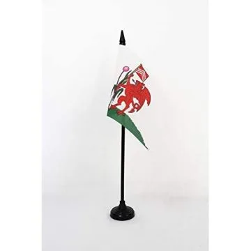 DRAPEAU DE TABLE CARDIFF 15x10cm - PETIT DRAPEAUX DE BUREAU PAYS DE GALLES 10 x 15 cm