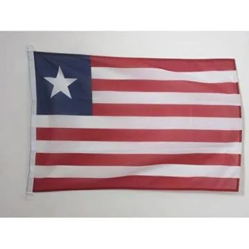 PAVILLON NAUTIQUE LIBÍ?RIA 45x30cm - DRAPEAU DE BATEAU LIBÍ?RIEN 30 x 45 cm
