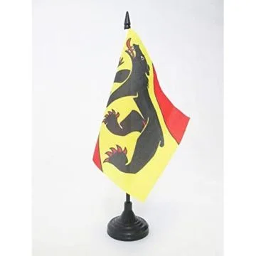DRAPEAU DE TABLE CANTON DE BERNE 15x15cm - PETIT DRAPEAUX DE BUREAU BERN - BE SUISSE 15 x 15 cm