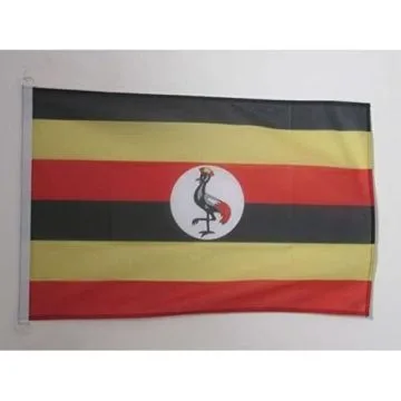 PAVILLON NAUTIQUE OUGANDA 45x30cm - DRAPEAU DE BATEAU OUGANDAIS 30 x 45 cm