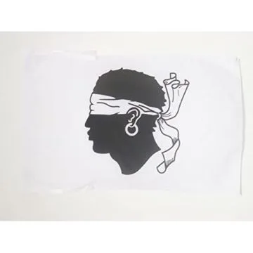 DRAPEAU CORSE ANCIEN AVANT 1755 45x30cm - PAVILLON CORSICA HISTORIQUE 30 x 45 cm haute qualité