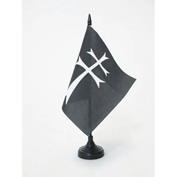 DRAPEAU DE TABLE ORDRE DES HOSPITALIERS DU SAINT-ESPRIT 15x15cm - PETIT DRAPEAUX DE BUREAU SAINT ESPRIT DE MONTPELLIER 15 x 15 cm