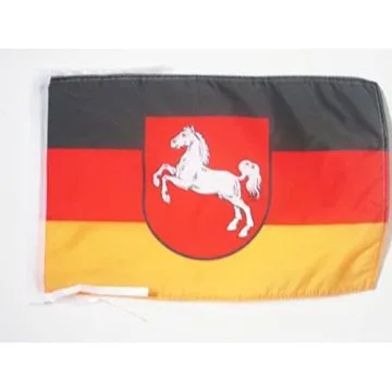 DRAPEAU BASSE-SAXE 45x30cm - PAVILLON NIEDERSACHSEN - LAND ALLEMAGNE 30 x 45 cm haute qualité