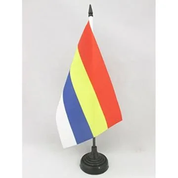 DRAPEAU DE TABLE DRUZES 21x14cm - PETIT DRAPEAUX DE BUREAU RELIGION DRUZE 14 x 21 cm