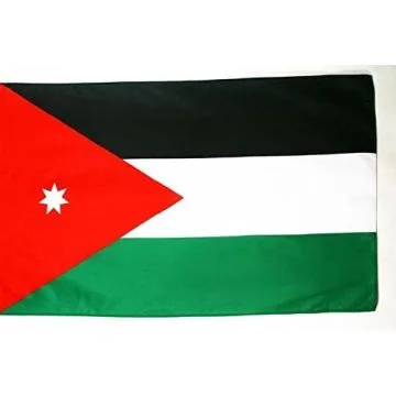 DRAPEAU JORDANIE 250x150cm - DRAPEAU JORDANIEN 150 x 250 cm Fourreau pour hampe