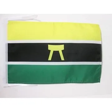 DRAPEAU ASHANTIS DU GHANA 45x30cm - PAVILLON DES AKANS 30 x 45 cm haute qualité