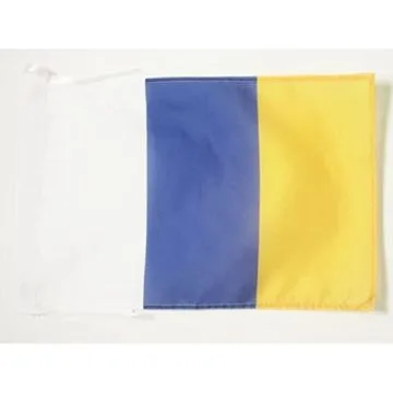 DRAPEAU CANARIES SANS ÉCUSSON 45x30cm - PAVILLON DE CANARIAS - ESPAGNE 30 x 45 cm haute qualité