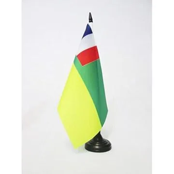 DRAPEAU DE TABLE CONGO FRANÍ?AIS 1959-1970 21x14cm - PETIT DRAPEAUX DE BUREAU CONGOLAIS 14 x 21 cm