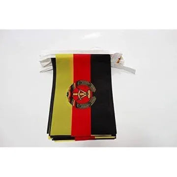 Guirlande 6 mètres 20 Drapeaux Allemagne de l\'Est 21x15 cm - Drapeau allemand 15 x 21 cm
