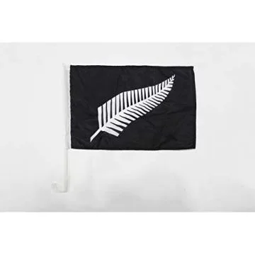 Drapeau de voiture Nouvelle-Zélande All Black 45x30cm - Carflag Néo-zélandais - Rugby 30 x 45 cm
